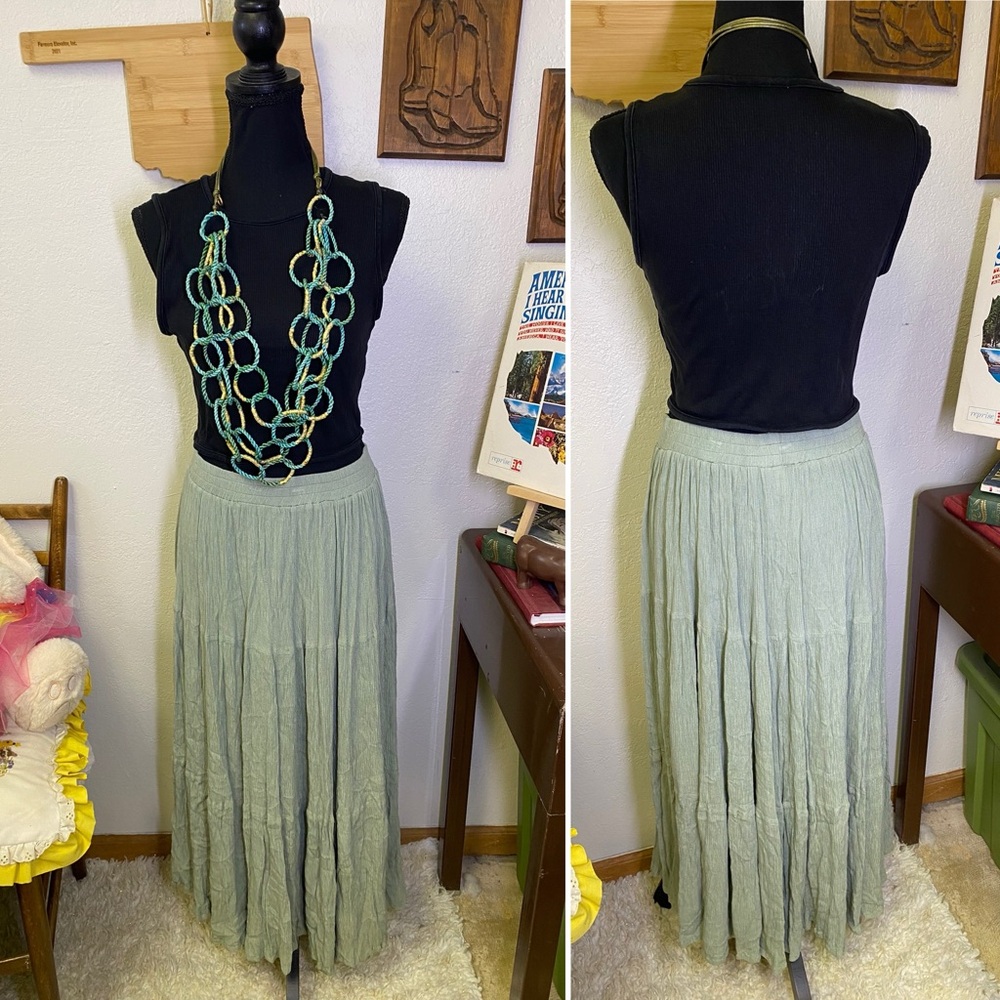Patricia Wolf Designs Patty Lewis Western Broomstick Crinkle Boho Hippie OSFM